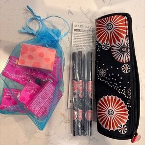 LOT OF 7 MARY KAY SIGNATURE EYE SHADOW PLUS BRUSH SET Retired Rare Gold Leaf Etc